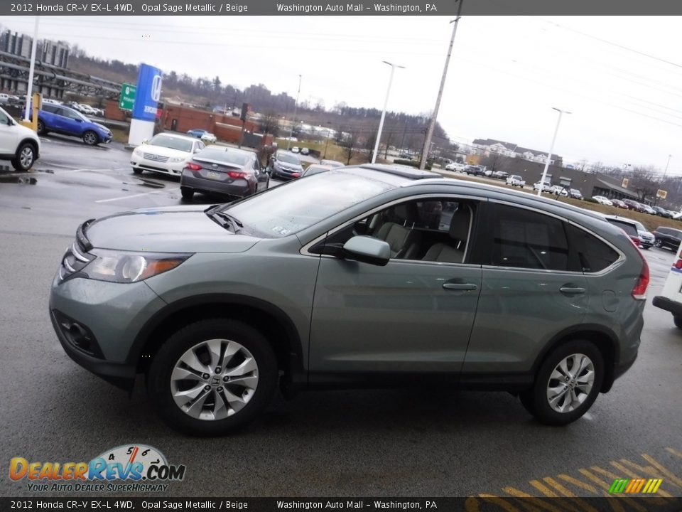 2012 Honda CR-V EX-L 4WD Opal Sage Metallic / Beige Photo #7