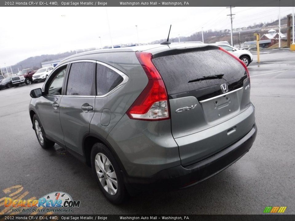 2012 Honda CR-V EX-L 4WD Opal Sage Metallic / Beige Photo #9