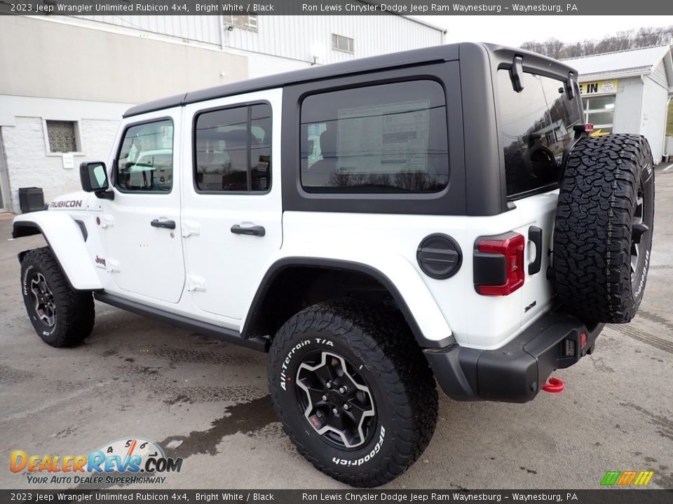 2023 Jeep Wrangler Unlimited Rubicon 4x4 Bright White / Black Photo #3