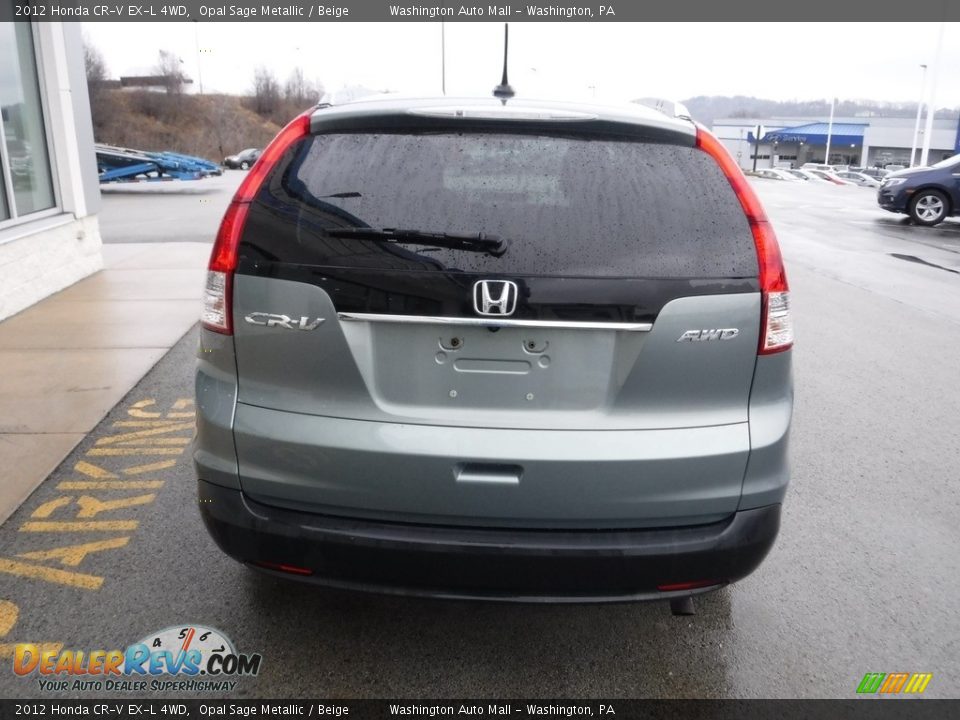 2012 Honda CR-V EX-L 4WD Opal Sage Metallic / Beige Photo #10