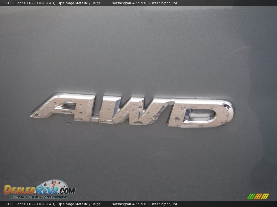 2012 Honda CR-V EX-L 4WD Opal Sage Metallic / Beige Photo #12