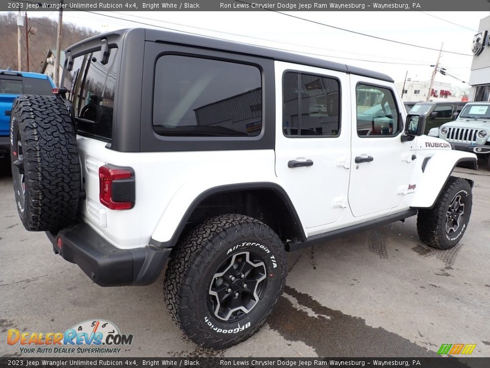 2023 Jeep Wrangler Unlimited Rubicon 4x4 Bright White / Black Photo #6