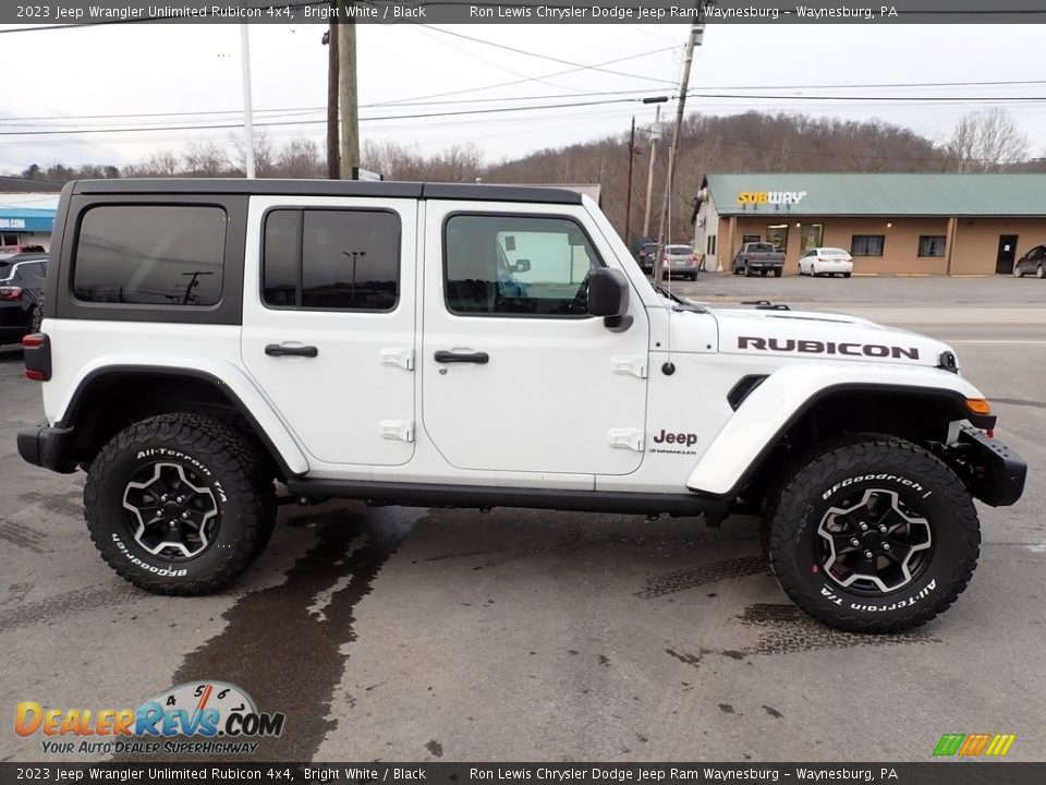 2023 Jeep Wrangler Unlimited Rubicon 4x4 Bright White / Black Photo #7