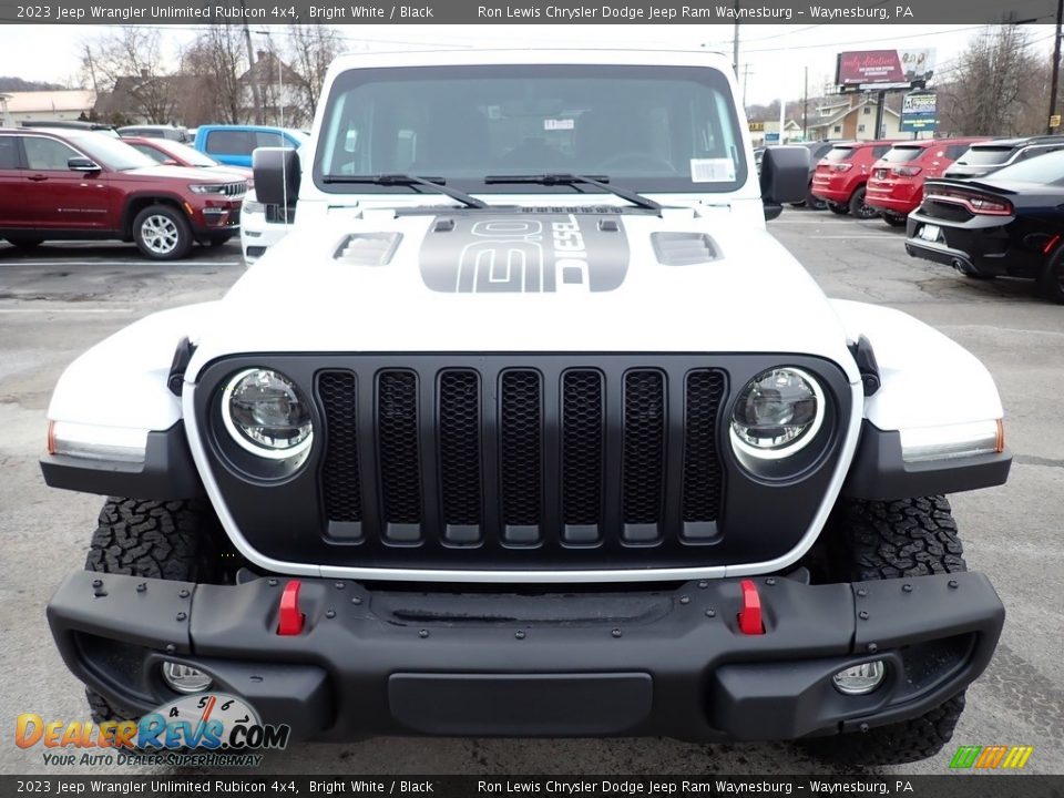 2023 Jeep Wrangler Unlimited Rubicon 4x4 Bright White / Black Photo #9