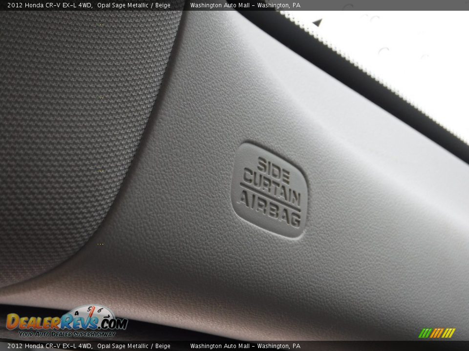 2012 Honda CR-V EX-L 4WD Opal Sage Metallic / Beige Photo #22
