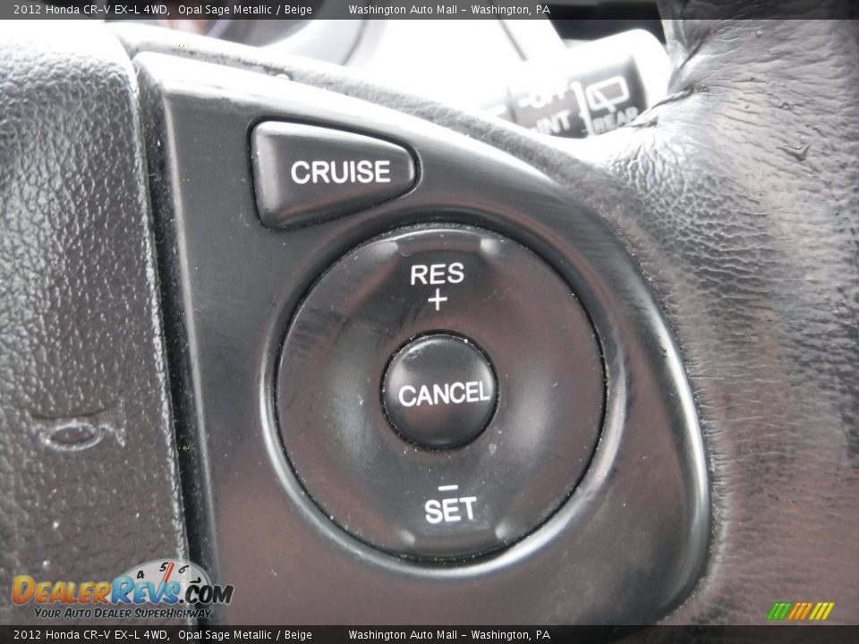 2012 Honda CR-V EX-L 4WD Opal Sage Metallic / Beige Photo #25