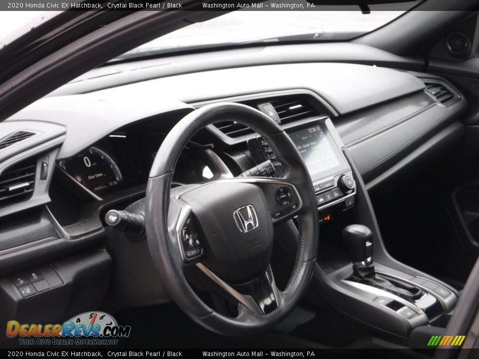 2020 Honda Civic EX Hatchback Crystal Black Pearl / Black Photo #12