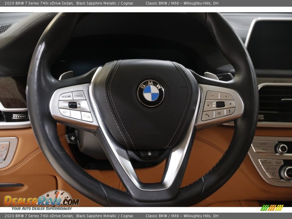 2020 BMW 7 Series 740i xDrive Sedan Black Sapphire Metallic / Cognac Photo #7