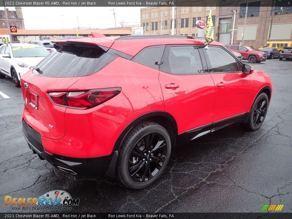 2021 Chevrolet Blazer RS AWD Red Hot / Jet Black Photo #8