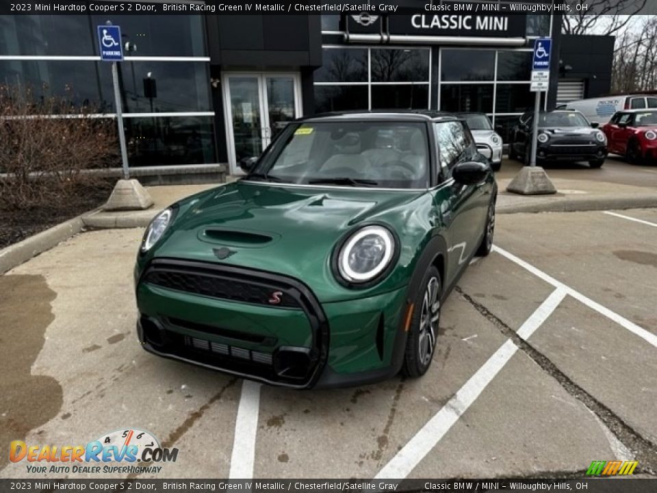 2023 Mini Hardtop Cooper S 2 Door British Racing Green IV Metallic / Chesterfield/Satellite Gray Photo #1