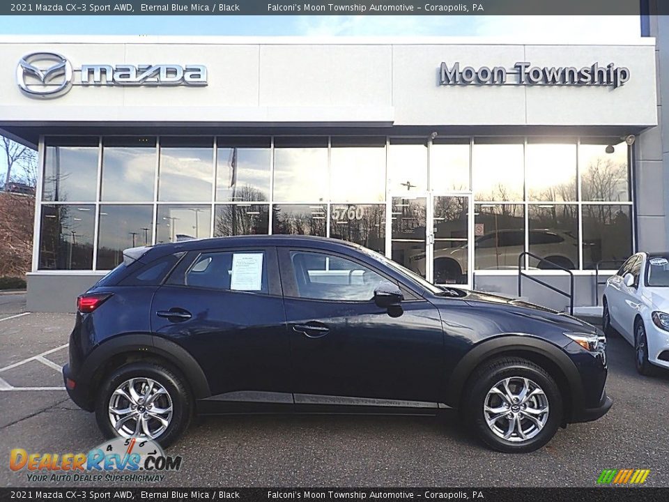 2021 Mazda CX-3 Sport AWD Eternal Blue Mica / Black Photo #1