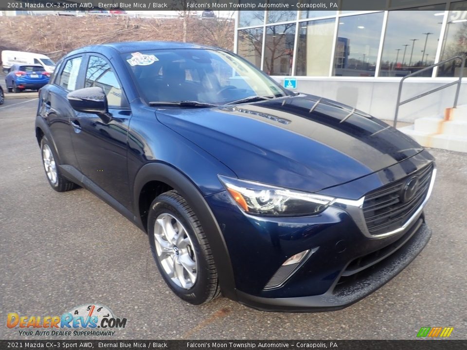 2021 Mazda CX-3 Sport AWD Eternal Blue Mica / Black Photo #9