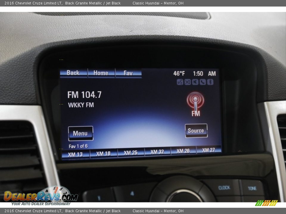 2016 Chevrolet Cruze Limited LT Black Granite Metallic / Jet Black Photo #10