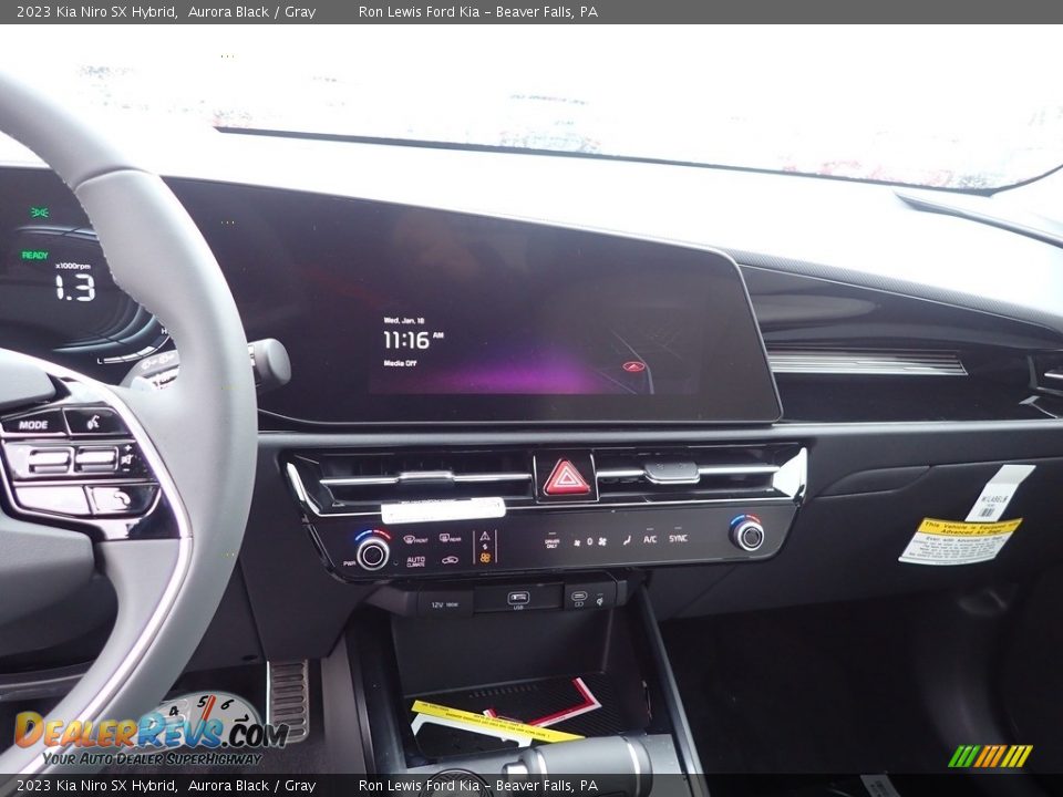 2023 Kia Niro SX Hybrid Aurora Black / Gray Photo #17