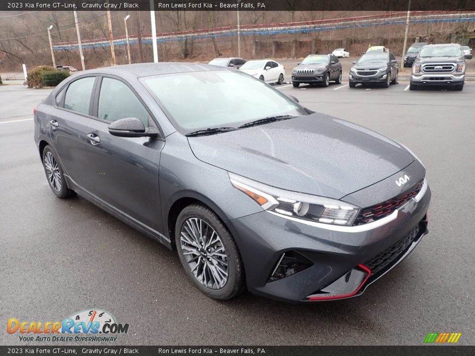 2023 Kia Forte GT-Line Gravity Gray / Black Photo #2