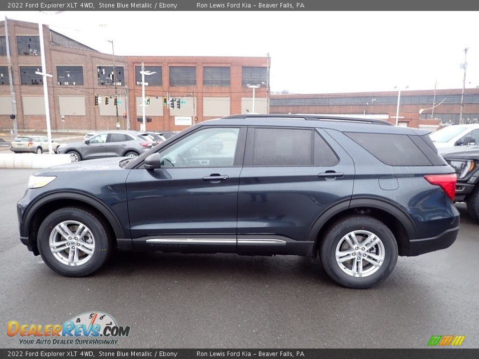 Stone Blue Metallic 2022 Ford Explorer XLT 4WD Photo #5