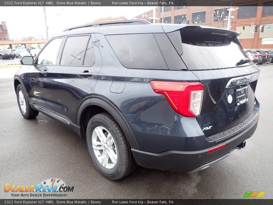 2022 Ford Explorer XLT 4WD Stone Blue Metallic / Ebony Photo #6