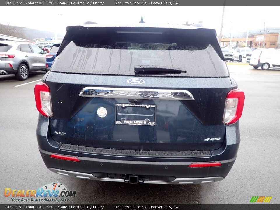 2022 Ford Explorer XLT 4WD Stone Blue Metallic / Ebony Photo #7