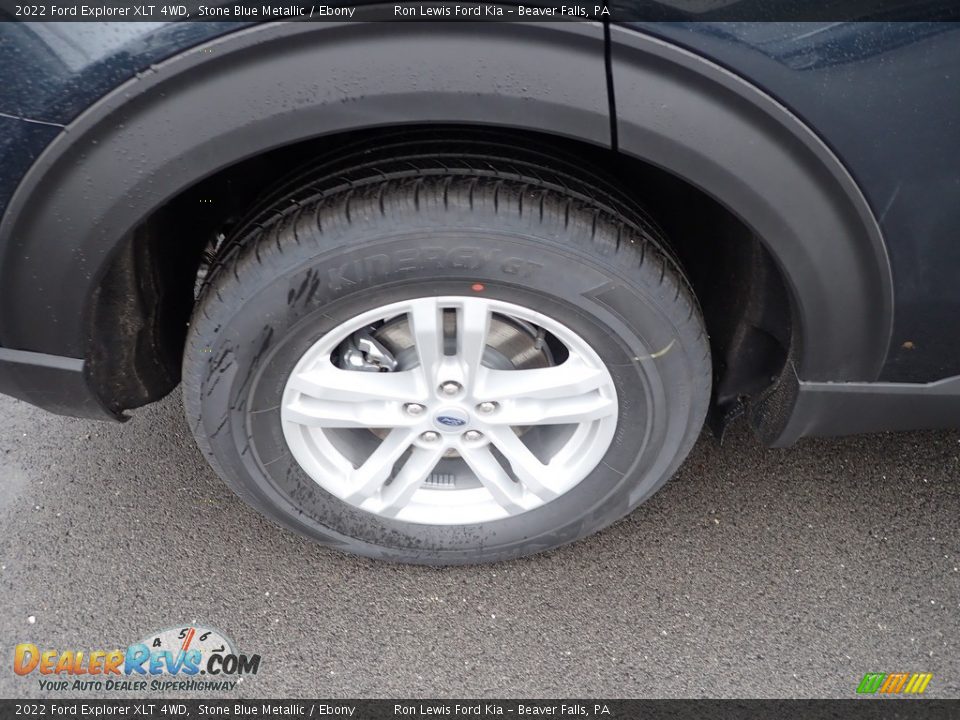 2022 Ford Explorer XLT 4WD Stone Blue Metallic / Ebony Photo #9