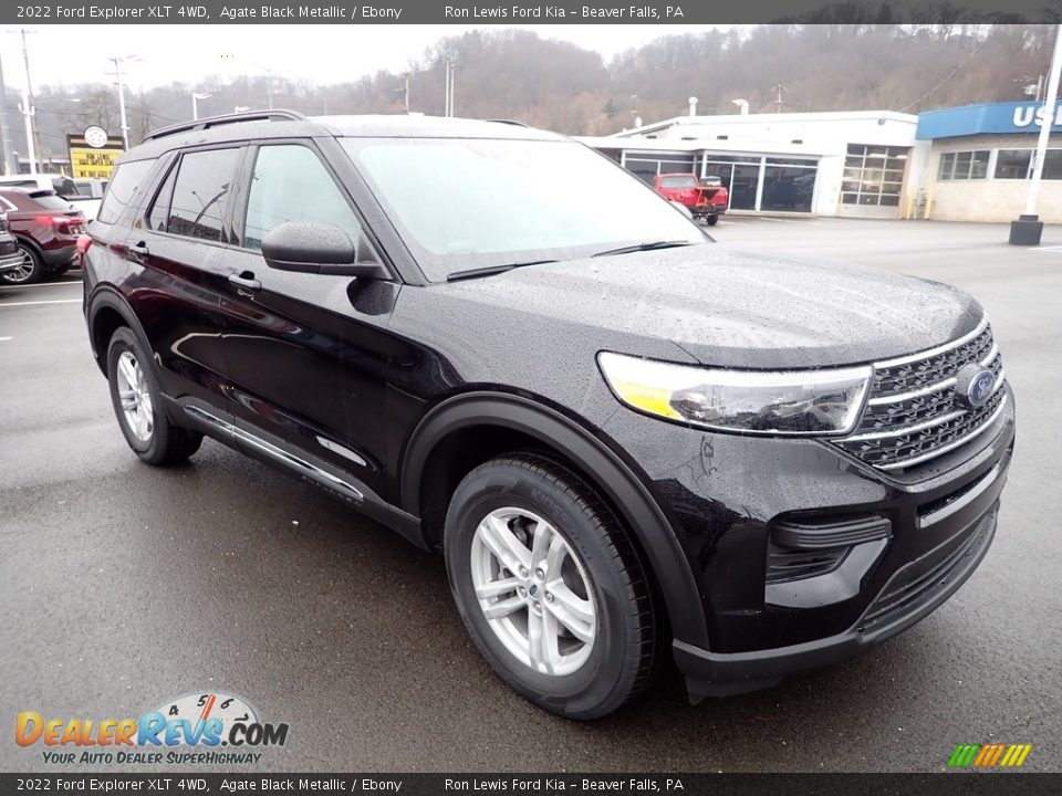 2022 Ford Explorer XLT 4WD Agate Black Metallic / Ebony Photo #2