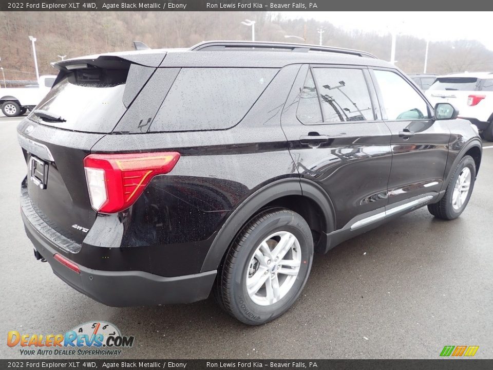 2022 Ford Explorer XLT 4WD Agate Black Metallic / Ebony Photo #8