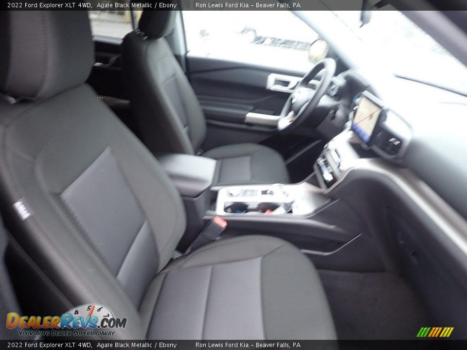 2022 Ford Explorer XLT 4WD Agate Black Metallic / Ebony Photo #12