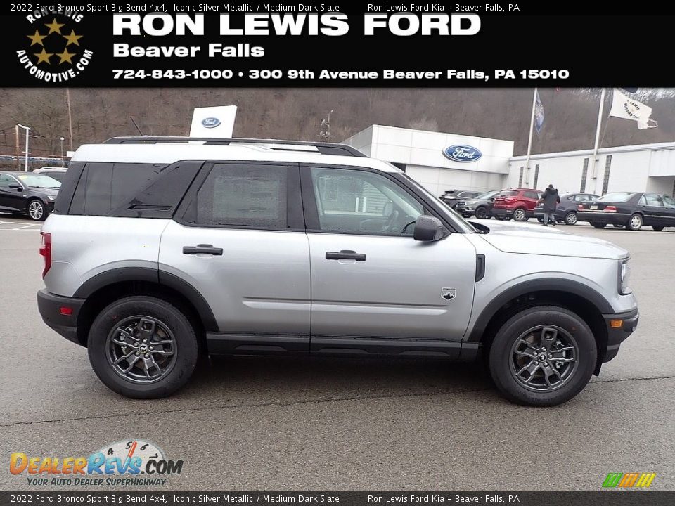 2022 Ford Bronco Sport Big Bend 4x4 Iconic Silver Metallic / Medium Dark Slate Photo #1