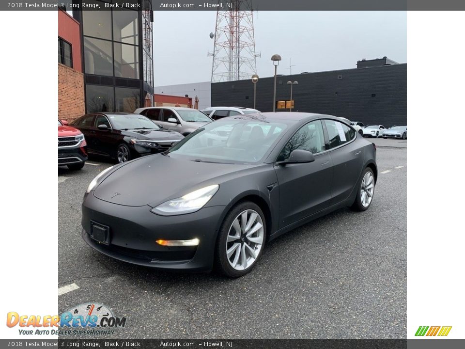 2018 Tesla Model 3 Long Range Black / Black Photo #1