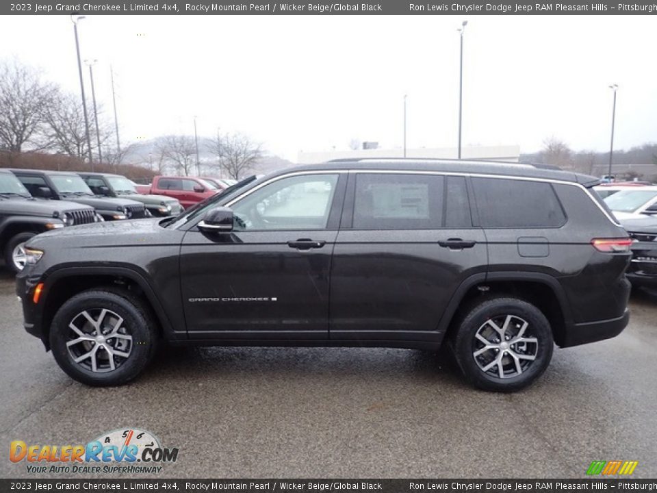 2023 Jeep Grand Cherokee L Limited 4x4 Rocky Mountain Pearl / Wicker Beige/Global Black Photo #2