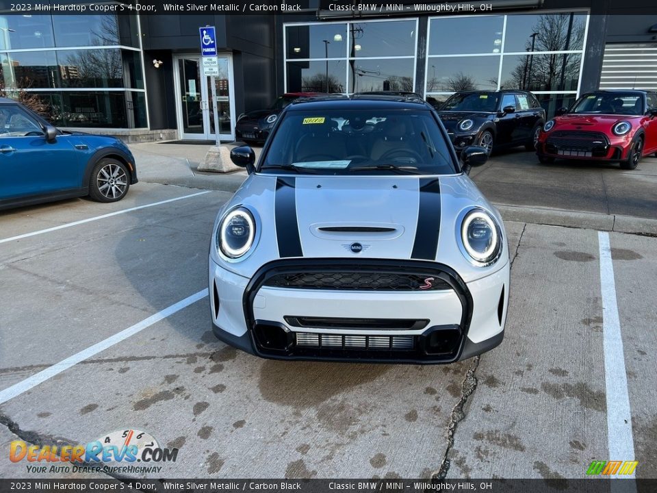 2023 Mini Hardtop Cooper S 4 Door White Silver Metallic / Carbon Black Photo #2