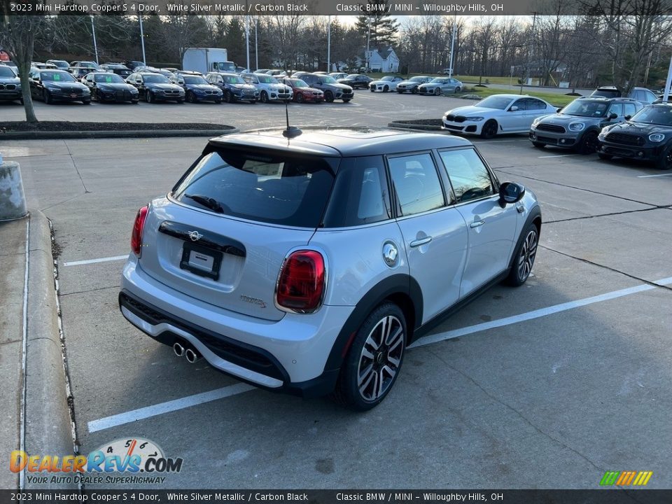 2023 Mini Hardtop Cooper S 4 Door White Silver Metallic / Carbon Black Photo #4