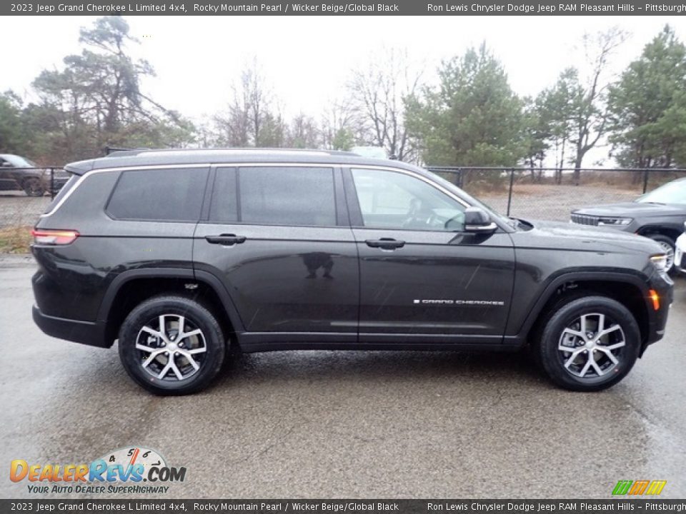 2023 Jeep Grand Cherokee L Limited 4x4 Rocky Mountain Pearl / Wicker Beige/Global Black Photo #6