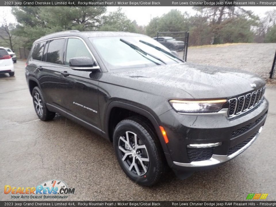 2023 Jeep Grand Cherokee L Limited 4x4 Rocky Mountain Pearl / Wicker Beige/Global Black Photo #7