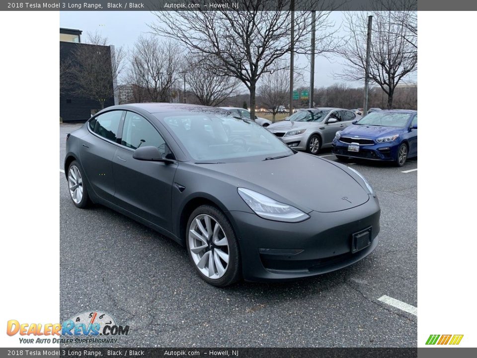 2018 Tesla Model 3 Long Range Black / Black Photo #7