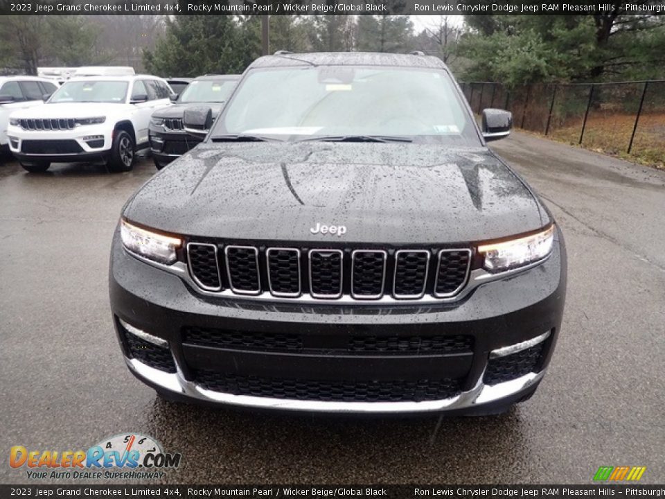 2023 Jeep Grand Cherokee L Limited 4x4 Rocky Mountain Pearl / Wicker Beige/Global Black Photo #8