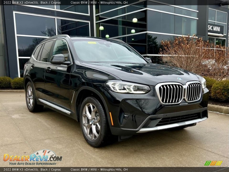 2022 BMW X3 xDrive30i Black / Cognac Photo #1