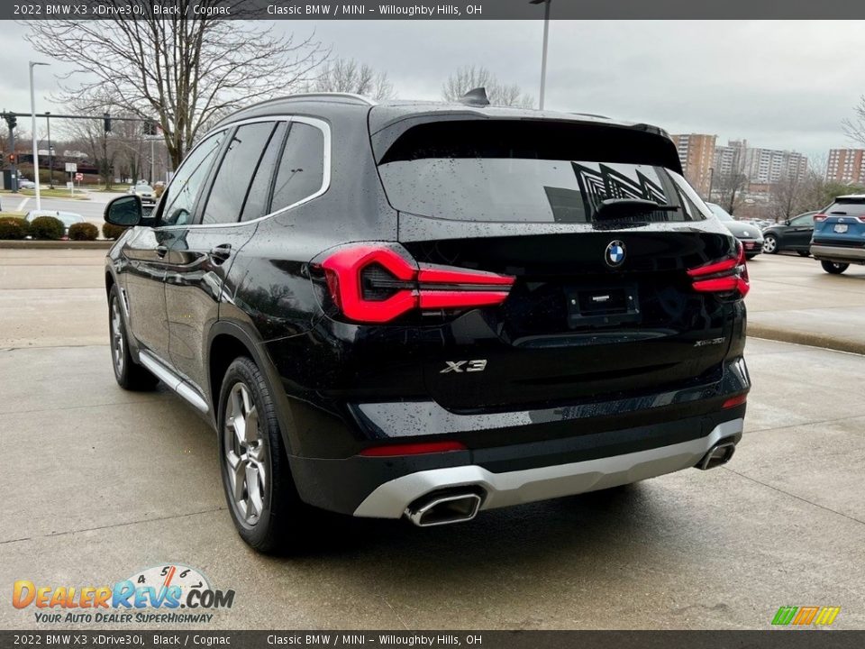 2022 BMW X3 xDrive30i Black / Cognac Photo #3