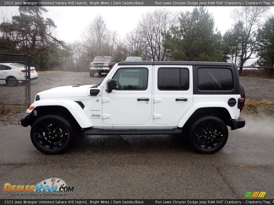 2023 Jeep Wrangler Unlimited Sahara 4XE Hybrid Bright White / Dark Saddle/Black Photo #2