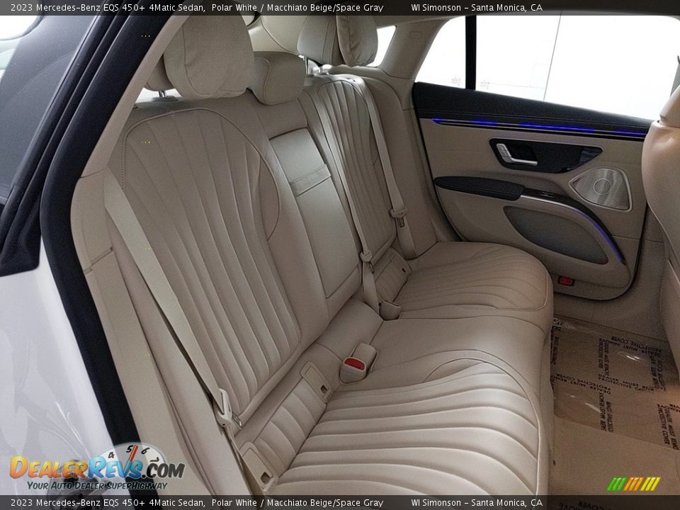 Rear Seat of 2023 Mercedes-Benz EQS 450+ 4Matic Sedan Photo #21