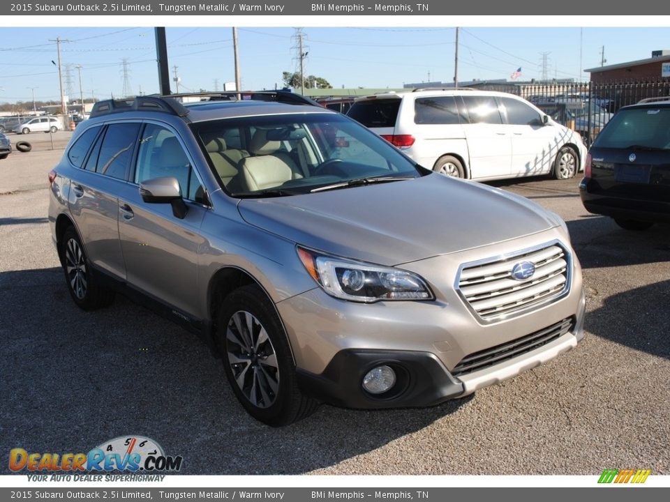 2015 Subaru Outback 2.5i Limited Tungsten Metallic / Warm Ivory Photo #7