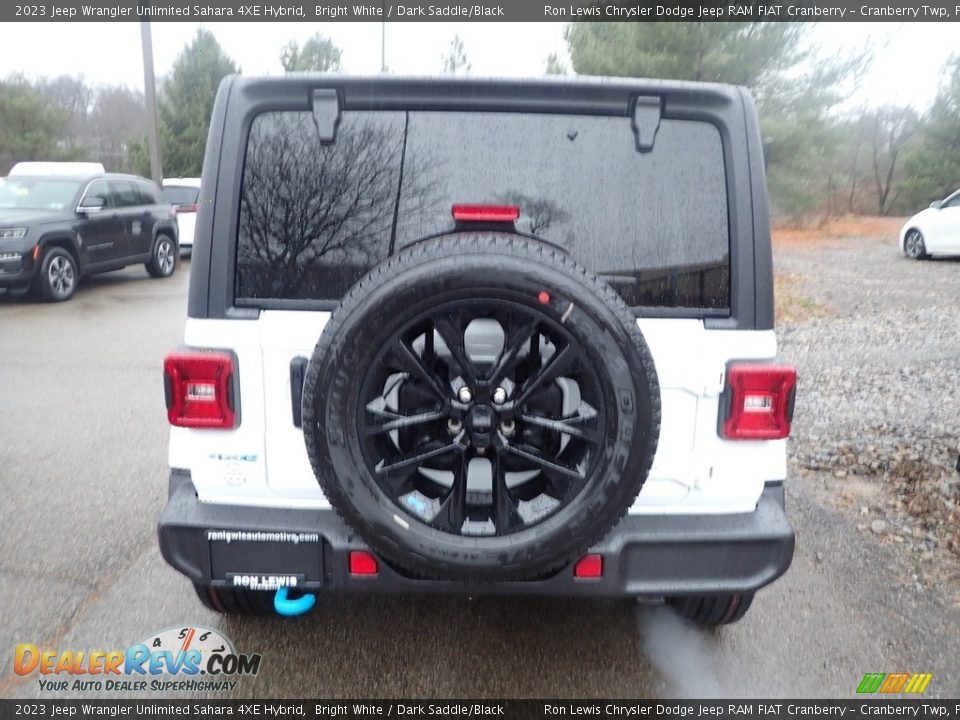 2023 Jeep Wrangler Unlimited Sahara 4XE Hybrid Bright White / Dark Saddle/Black Photo #4