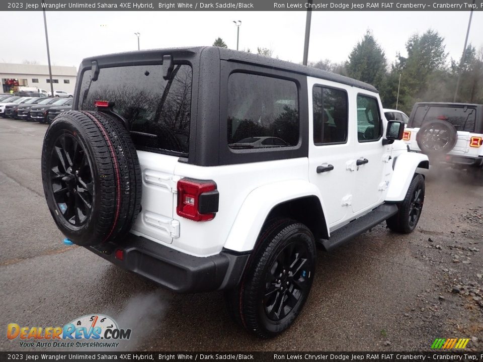 2023 Jeep Wrangler Unlimited Sahara 4XE Hybrid Bright White / Dark Saddle/Black Photo #5