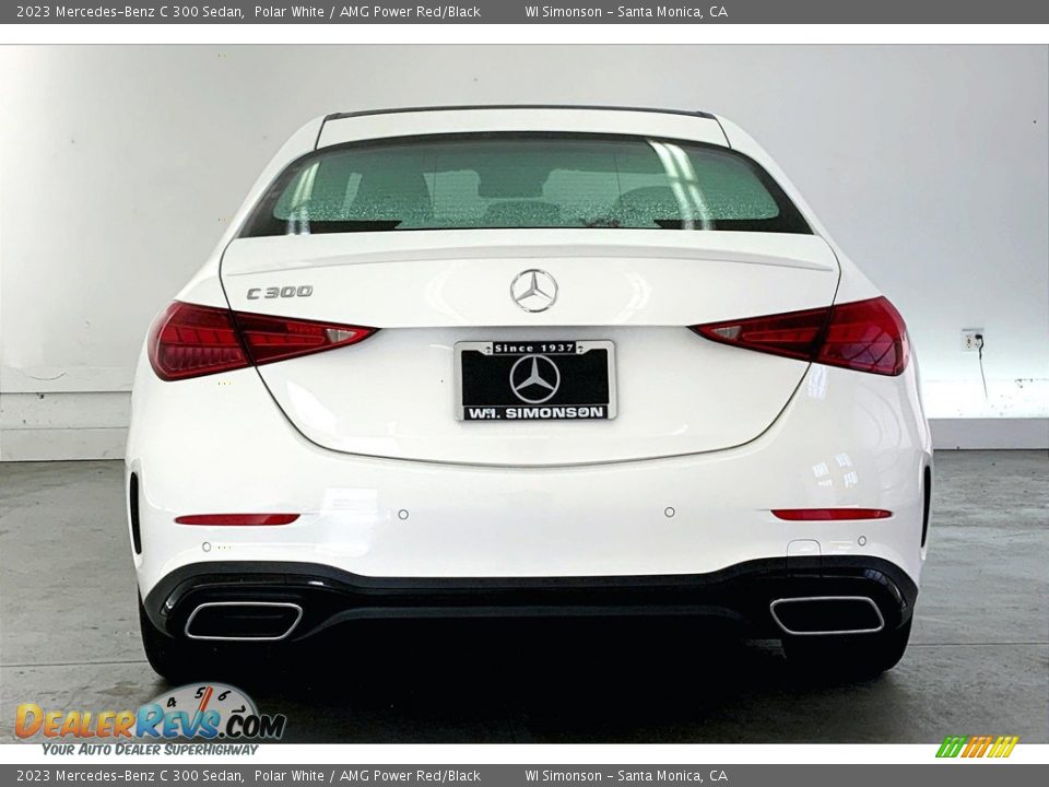 2023 Mercedes-Benz C 300 Sedan Polar White / AMG Power Red/Black Photo #3