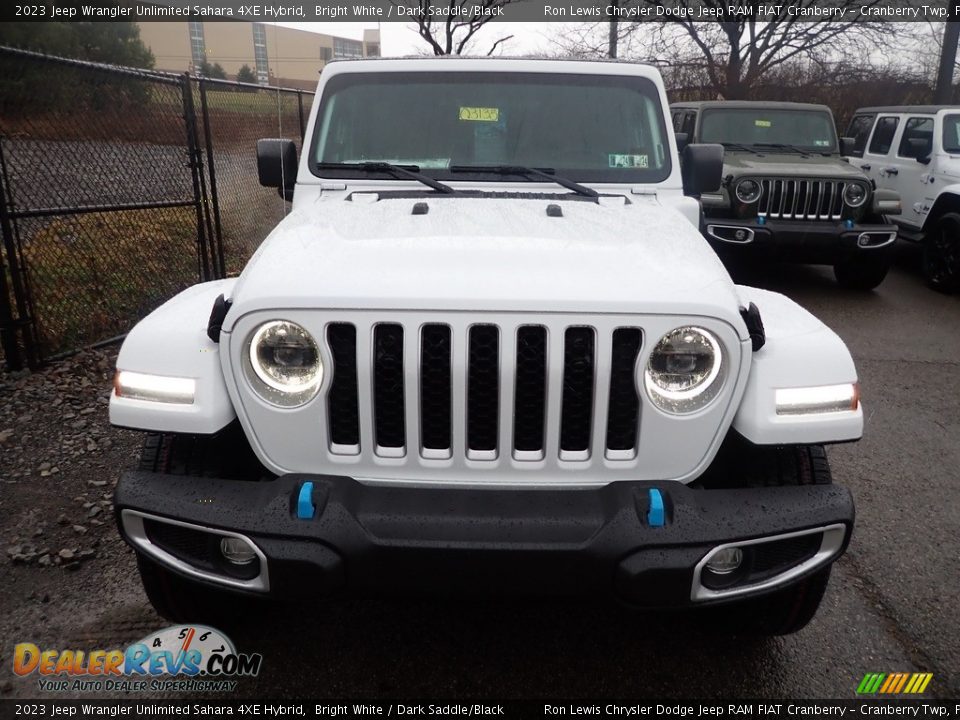 2023 Jeep Wrangler Unlimited Sahara 4XE Hybrid Bright White / Dark Saddle/Black Photo #8