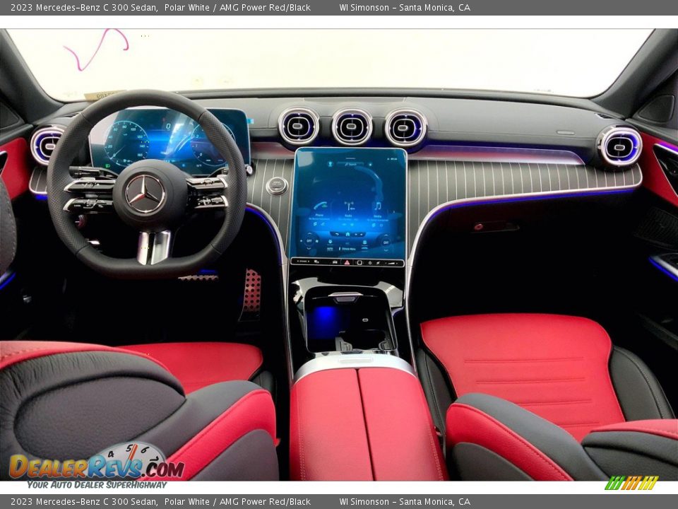 AMG Power Red/Black Interior - 2023 Mercedes-Benz C 300 Sedan Photo #6