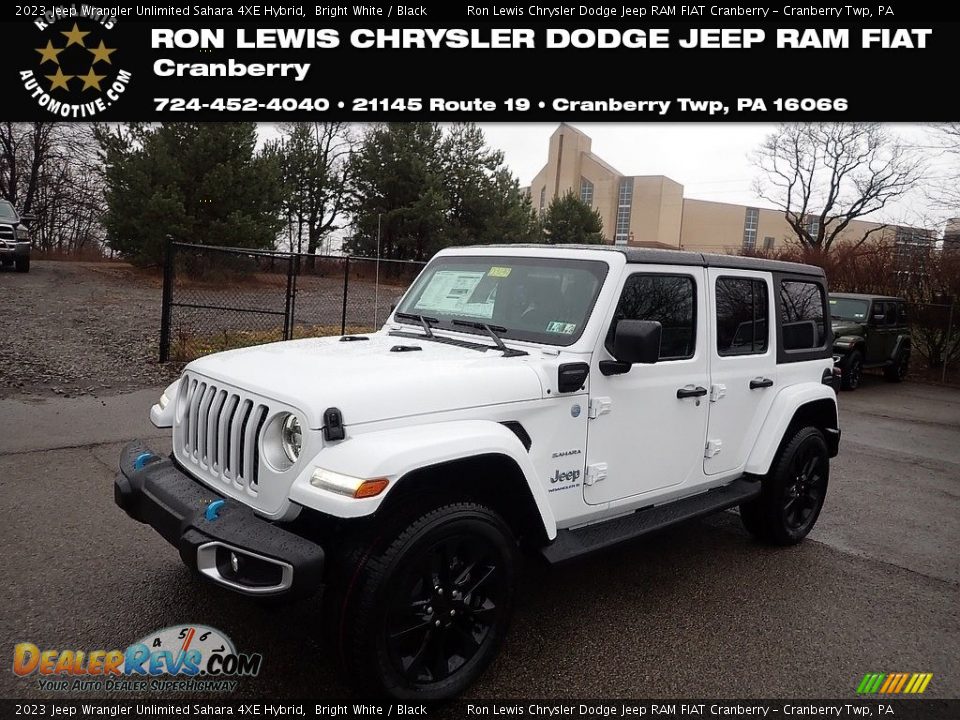 2023 Jeep Wrangler Unlimited Sahara 4XE Hybrid Bright White / Black Photo #1