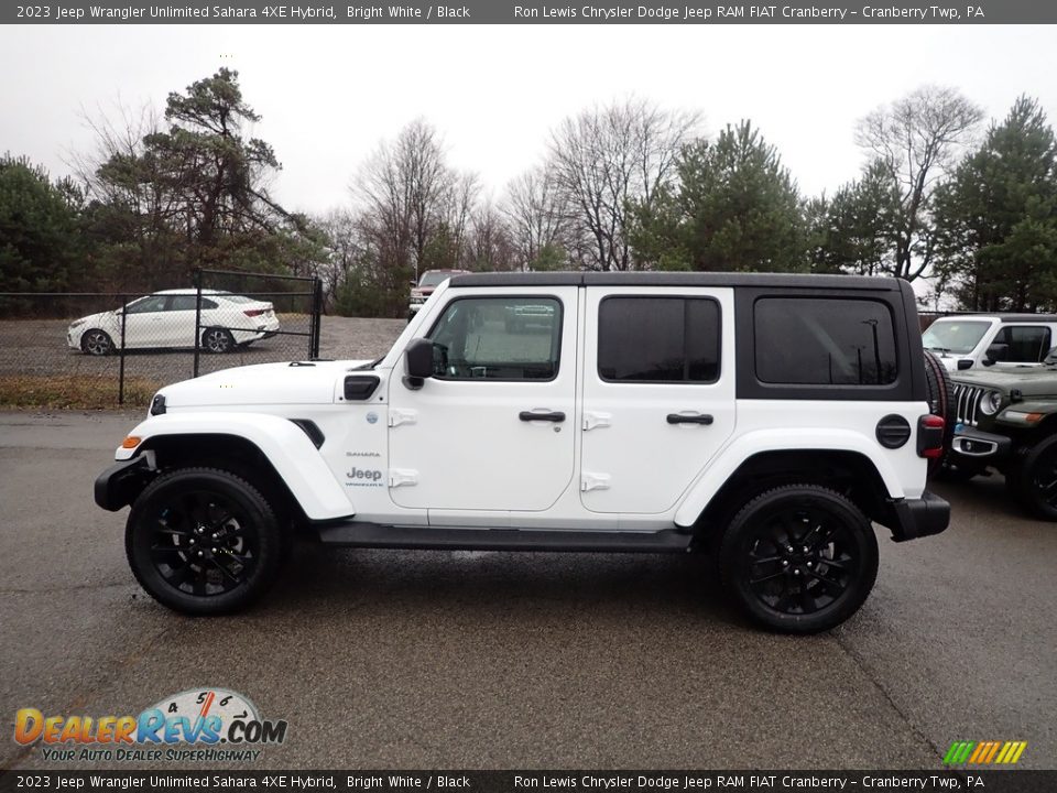 2023 Jeep Wrangler Unlimited Sahara 4XE Hybrid Bright White / Black Photo #2