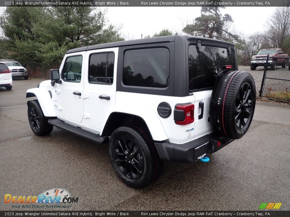 2023 Jeep Wrangler Unlimited Sahara 4XE Hybrid Bright White / Black Photo #3