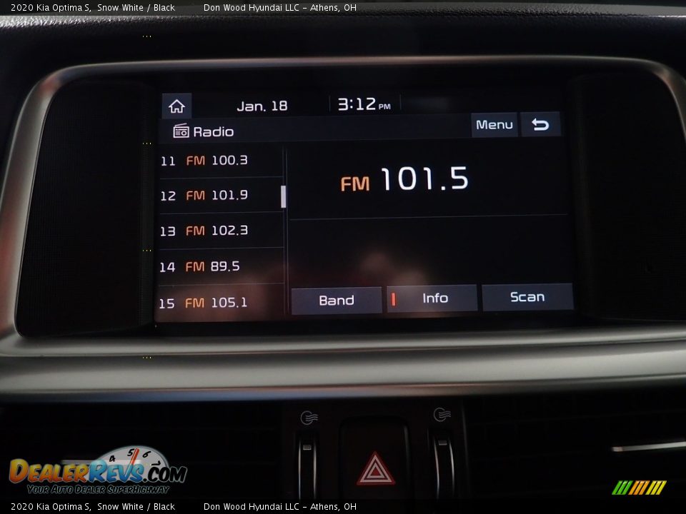 2020 Kia Optima S Snow White / Black Photo #17