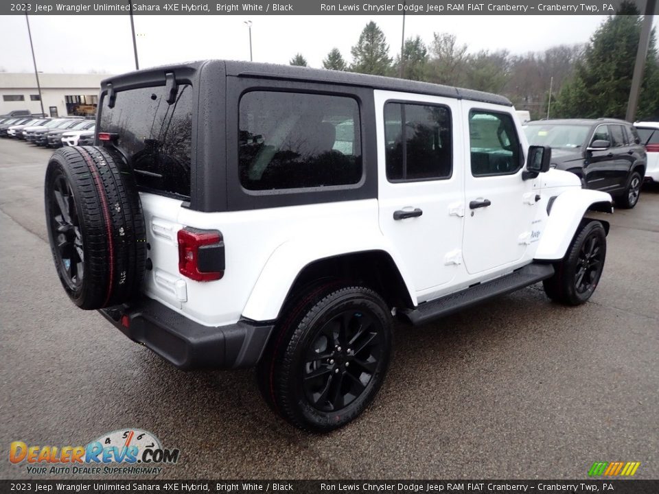 2023 Jeep Wrangler Unlimited Sahara 4XE Hybrid Bright White / Black Photo #5